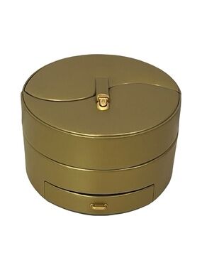 WOLF Jewelry Box - Heritage Gold Leather Yin Yang Multilevel